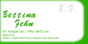bettina fehn business card